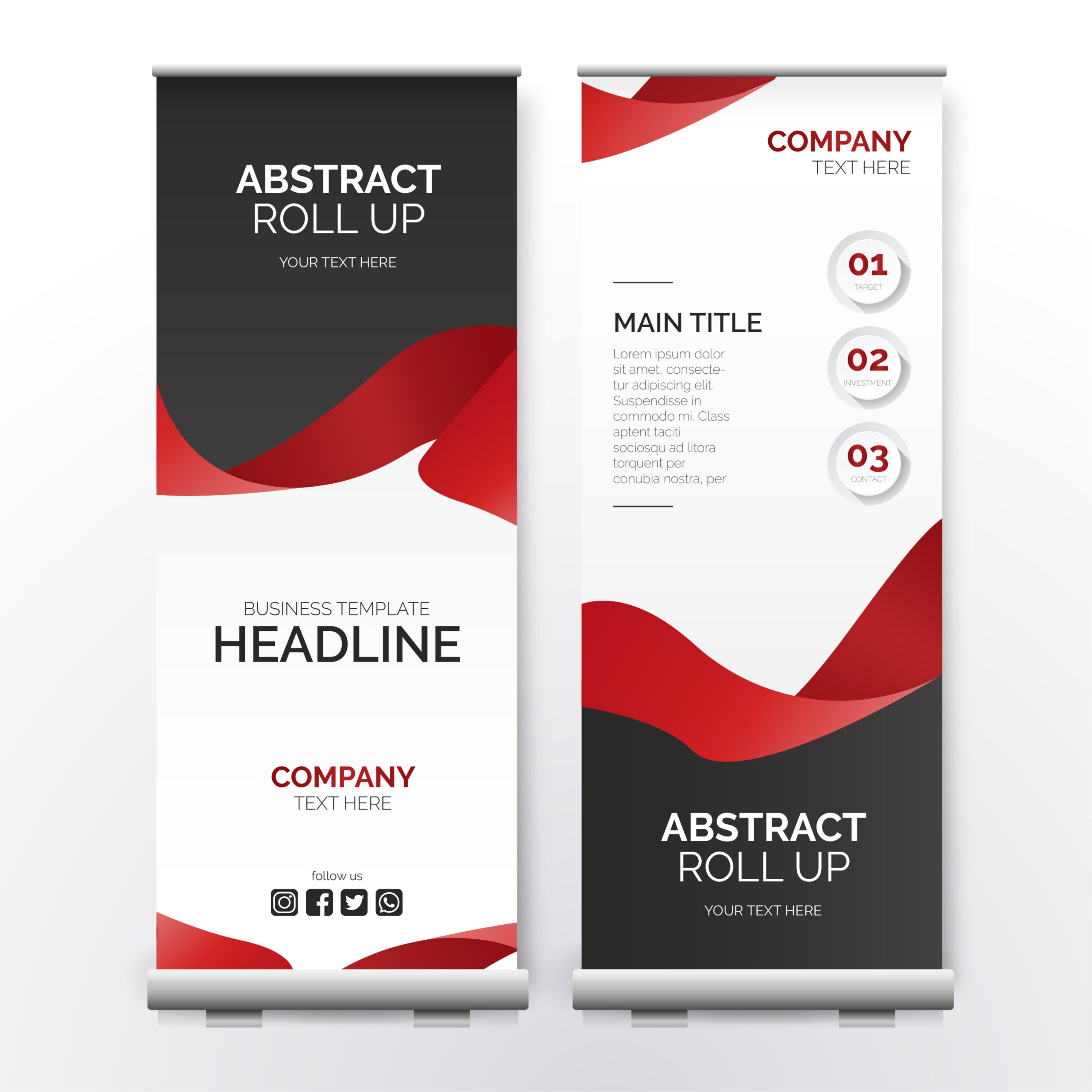 Custom roll up banner