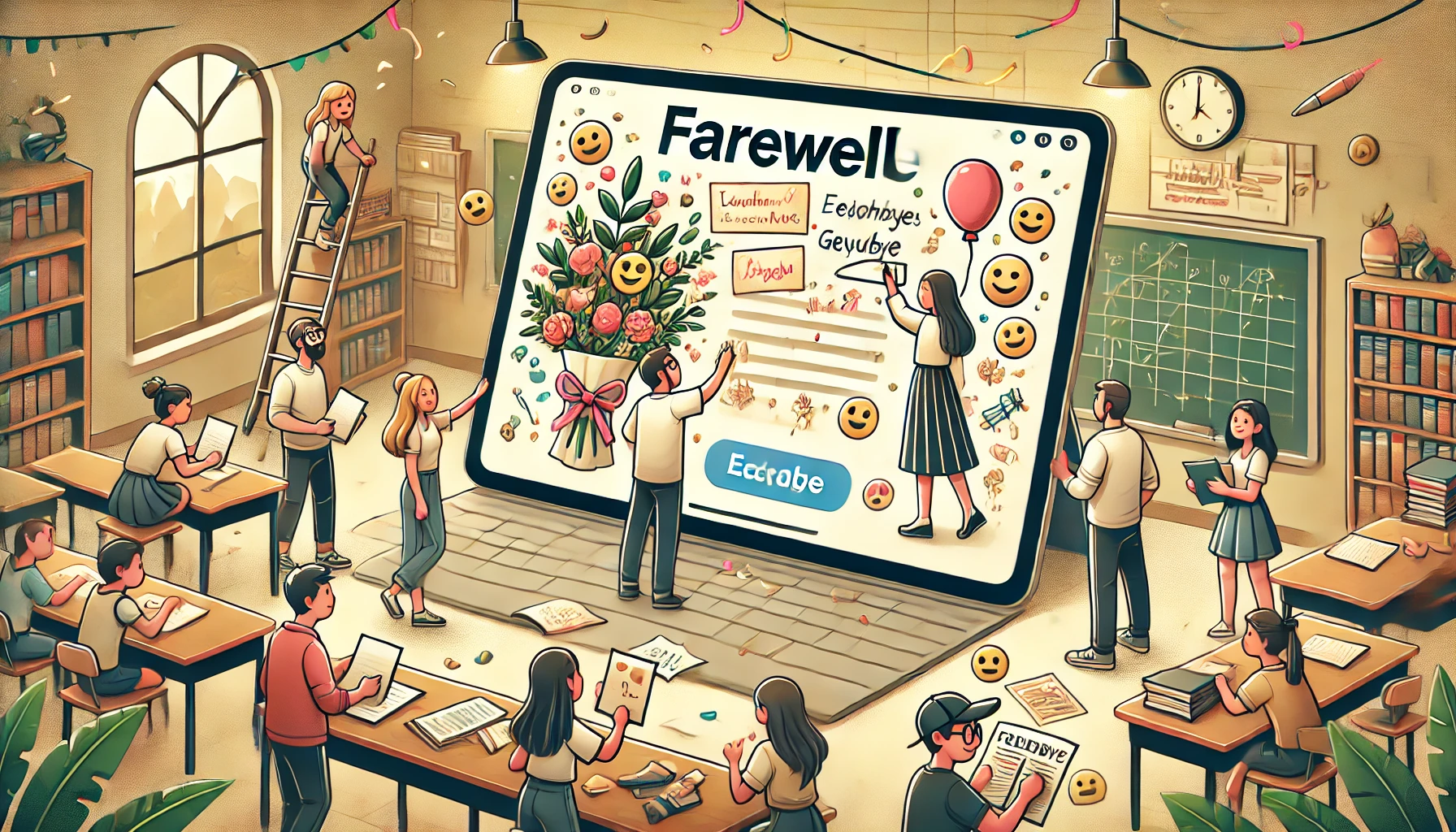 Online farewell card