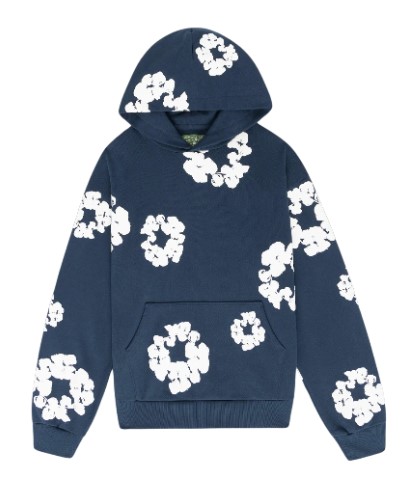 The Cotton Wreath Hoodie Navy