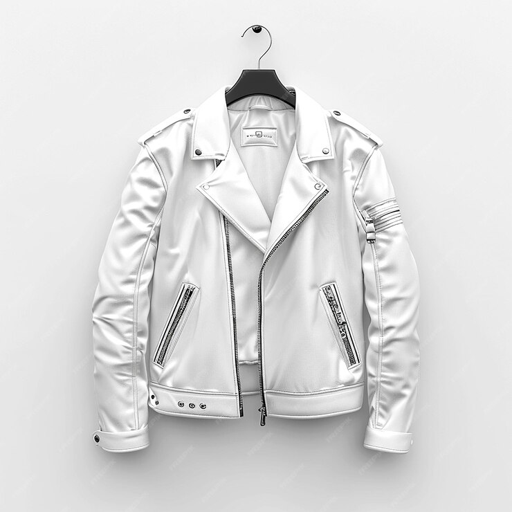 White Leather Jacket Mens