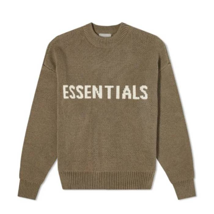 essentials knitted hoodie