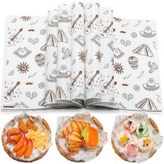 printed food basket liners