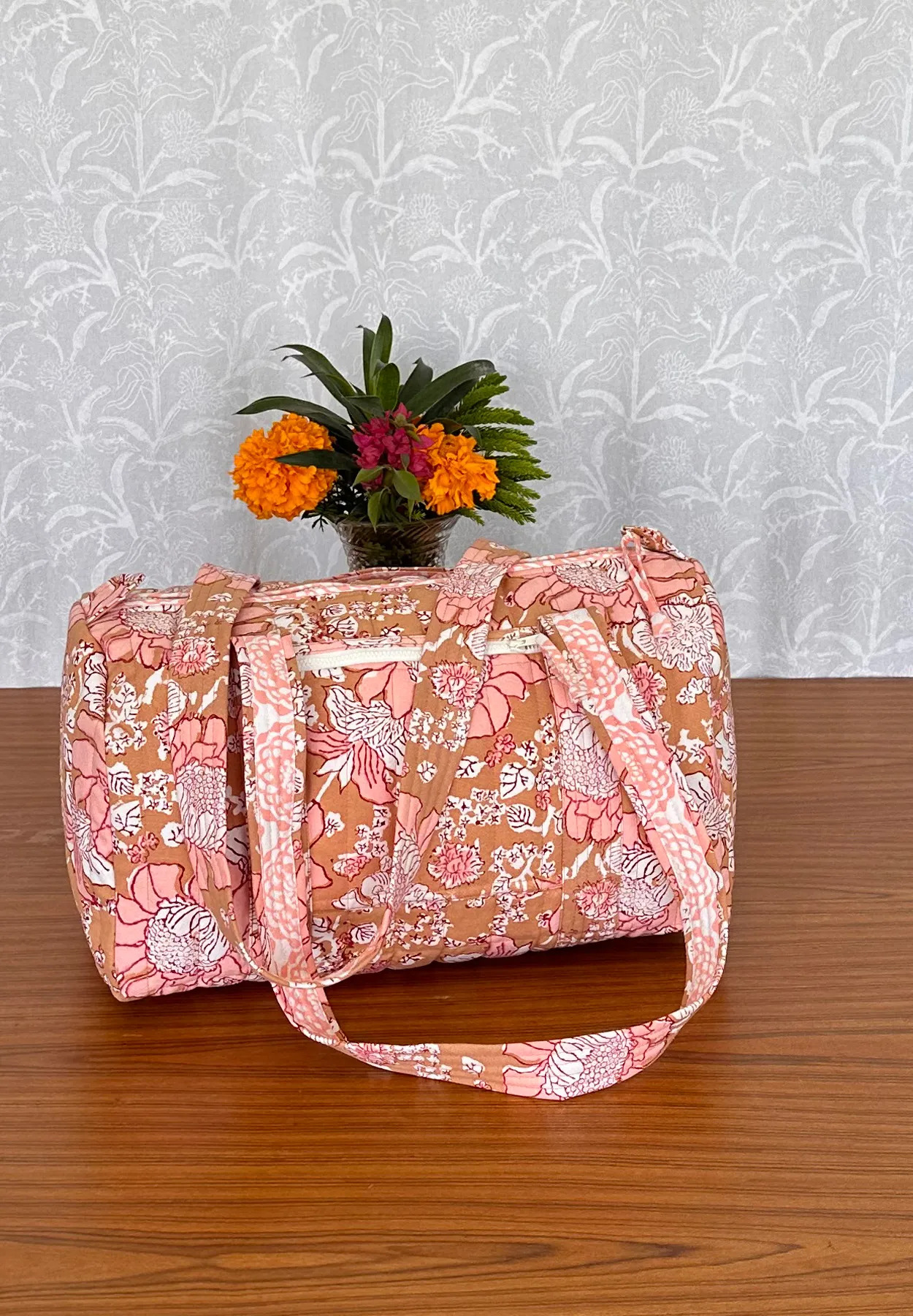 cabin bags, hand block printed cabin bags online, block printed cabin bags, cotton cabin bags for traveling