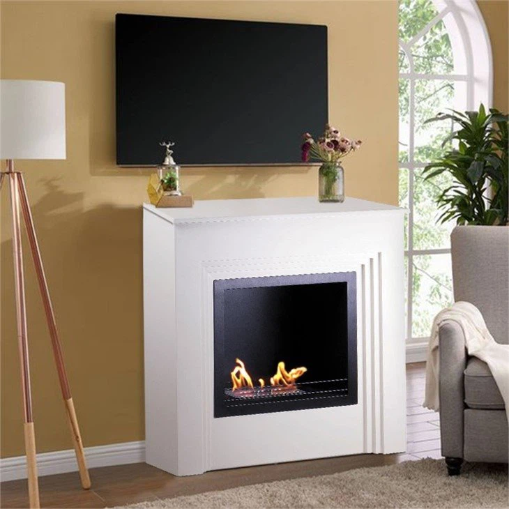 Smokeless Ethanol Fireplace with Mantel