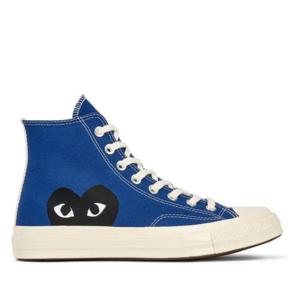 Bold Love Converse Black Heart Blue High Top