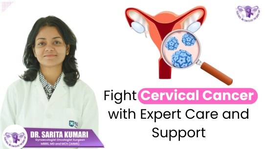 Ovarian Cancer Treatment – Doctor performing minimally invasive surgery for ovarian cancer treatment in Delhi